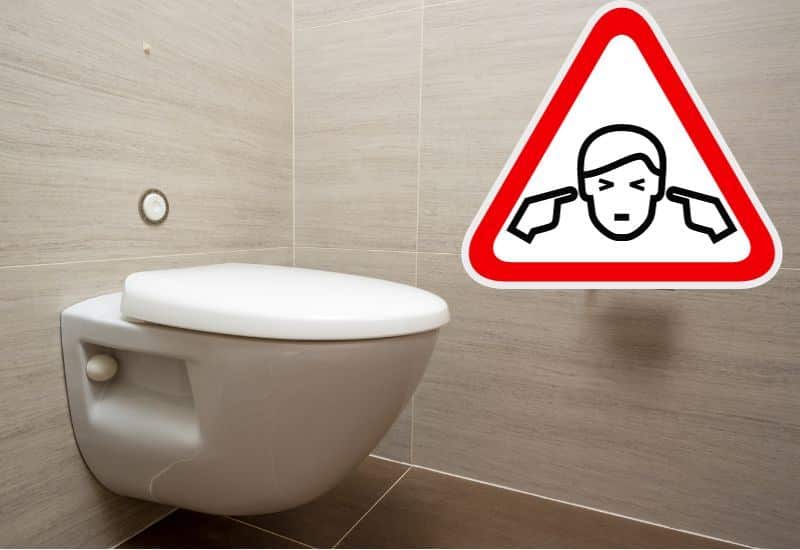 photo de toilettes avec illustration bruit